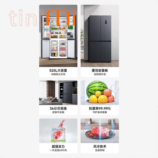 Tu lanh Xiaomi MIJIA 520L Cross door Refrigerator 4 canh 18 ngan BCD 520WMSA 1