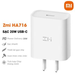 Củ sạc Xiaomi Zmi HA716 20W Type C chính hãng